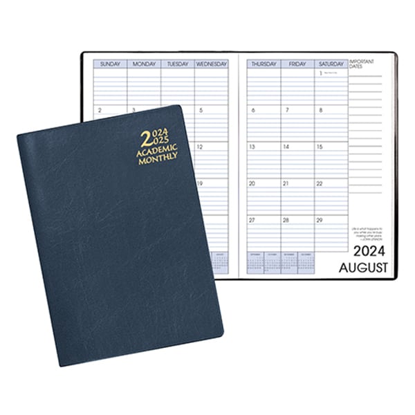 Custom Academic Monthly Planner w/ Continental Vinyl Cover - 1