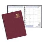 Custom Academic Wire Bound Monthly Appointment Planner w/ Shimmer Cover - 1