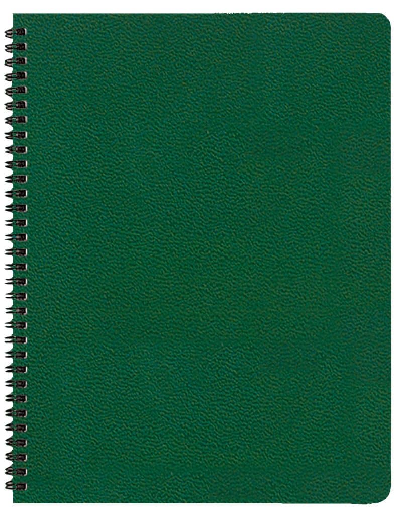 Custom Academic Wire Bound Monthly Desk Planner w/ Leatherette Cover - 5