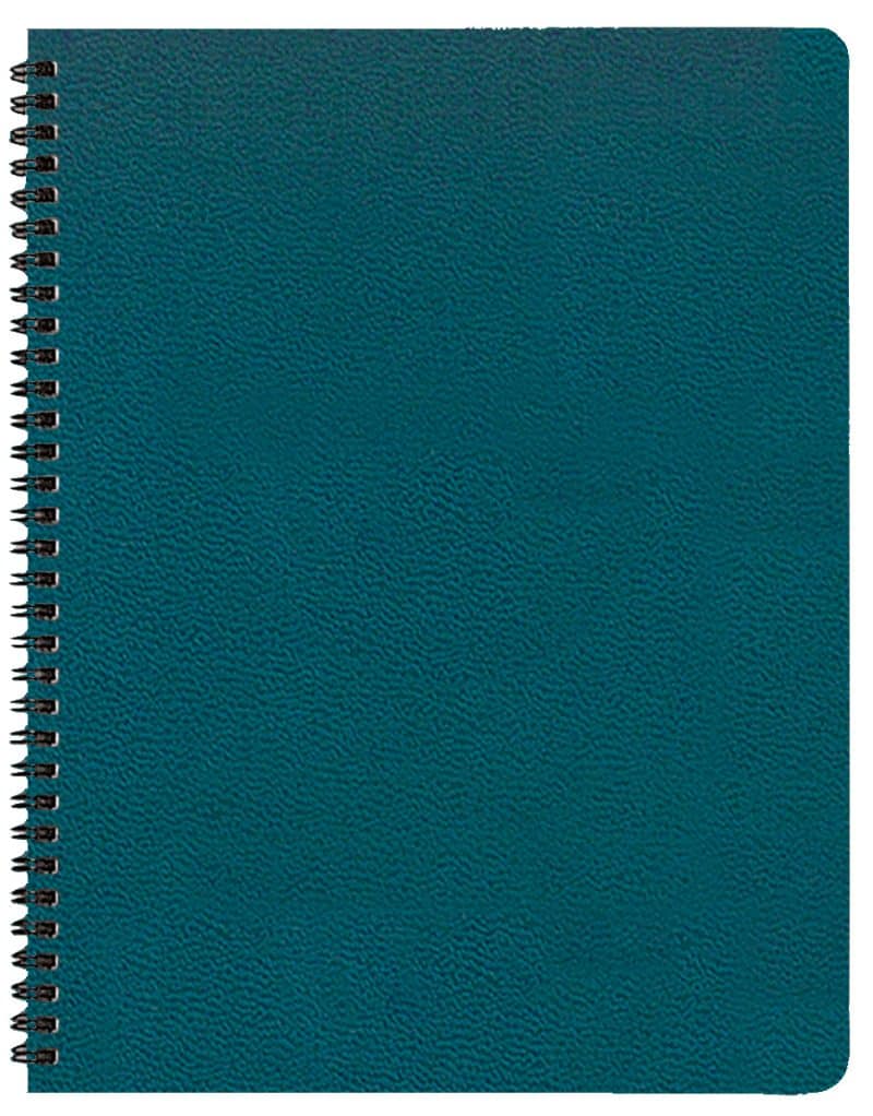 Custom Academic Wire Bound Monthly Desk Planner w/ Leatherette Cover - 6