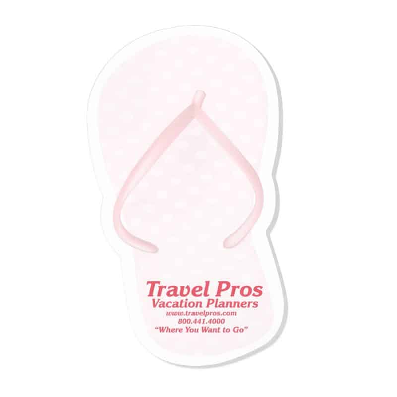 Custom Adhesive Die Cut Pad | 4 1/4" x 5 1/4" | 25 Sheet | Flip Flop Stock Shape