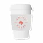 Custom Adhesive Die Cut Pad | 4 1/4" x 5 1/4" | 25 Sheet | To Go Cup Stock Shape