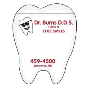 Custom Adhesive Die Cut Pad | 4 1/4" x 5 1/4" | 25 Sheet | Tooth Stock Shape