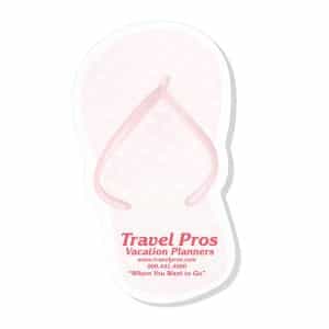 Custom Adhesive Die Cut Pad | 4 1/4" x 5 1/4" | 50 Sheet | Flip Flop Stock Shape