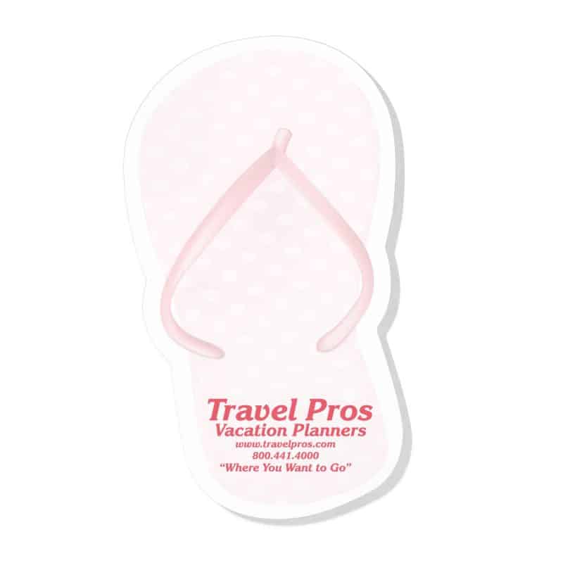 Custom Adhesive Die Cut Pad | 4 1/4" x 5 1/4" | 50 Sheet | Flip Flop Stock Shape