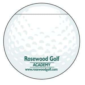 Custom Adhesive Die Cut Pad | 4 1/4" x 5 1/4" | 50 Sheet | Golf Ball Stock Shape