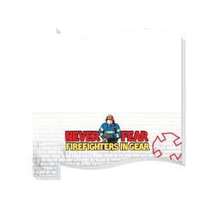 Custom Adhesive Die Cut Pad | 4" x 4" | 25 Sheet | Flag Stock Shape