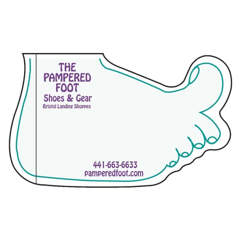 Custom Adhesive Die Cut Pad | 4" x 4" | 25 Sheet | Foot Stock Shape