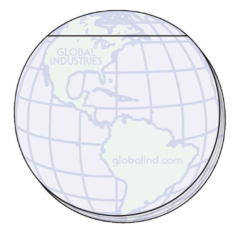 Custom Adhesive Die Cut Pad | 4" x 4" | 25 Sheet | Globe Stock Shape