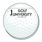 Custom Adhesive Die Cut Pad | 4" x 4" | 25 Sheet | Golf Ball Stock Shape