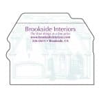 Custom Adhesive Die Cut Pad | 4" x 4" | 25 Sheet | House Stock Shape