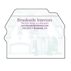 Custom Adhesive Die Cut Pad | 4" x 4" | 25 Sheet | House Stock Shape