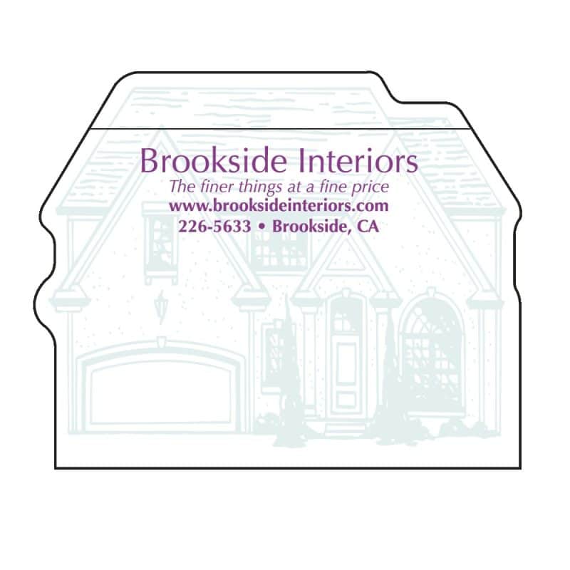 Custom Adhesive Die Cut Pad | 4" x 4" | 25 Sheet | House Stock Shape