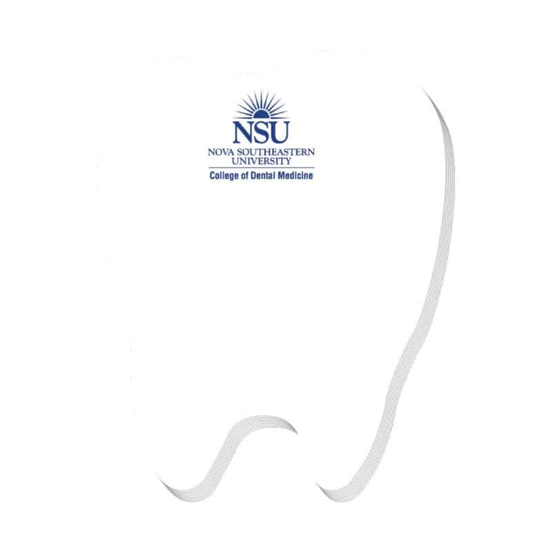 Custom Adhesive Die Cut Pad | 4" x 4" | 25 Sheet | Tooth Stock Shape