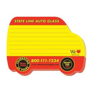 Custom Adhesive Die Cut Pad | 4" x 4" | 50 Sheet | Custom Shape