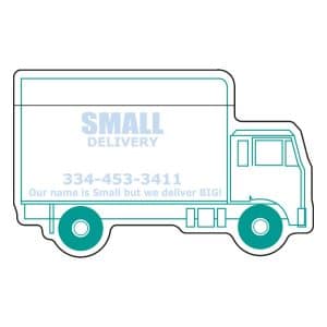 Custom Adhesive Die Cut Pad | 4" x 4" | 50 Sheet | Delivery Truck Stock Shape