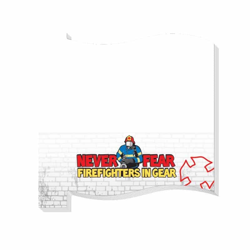 Custom Adhesive Die Cut Pad | 4" x 4" | 50 Sheet | Flag Stock Shape