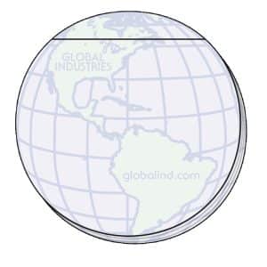 Custom Adhesive Die Cut Pad | 4" x 4" | 50 Sheet | Globe Stock Shape