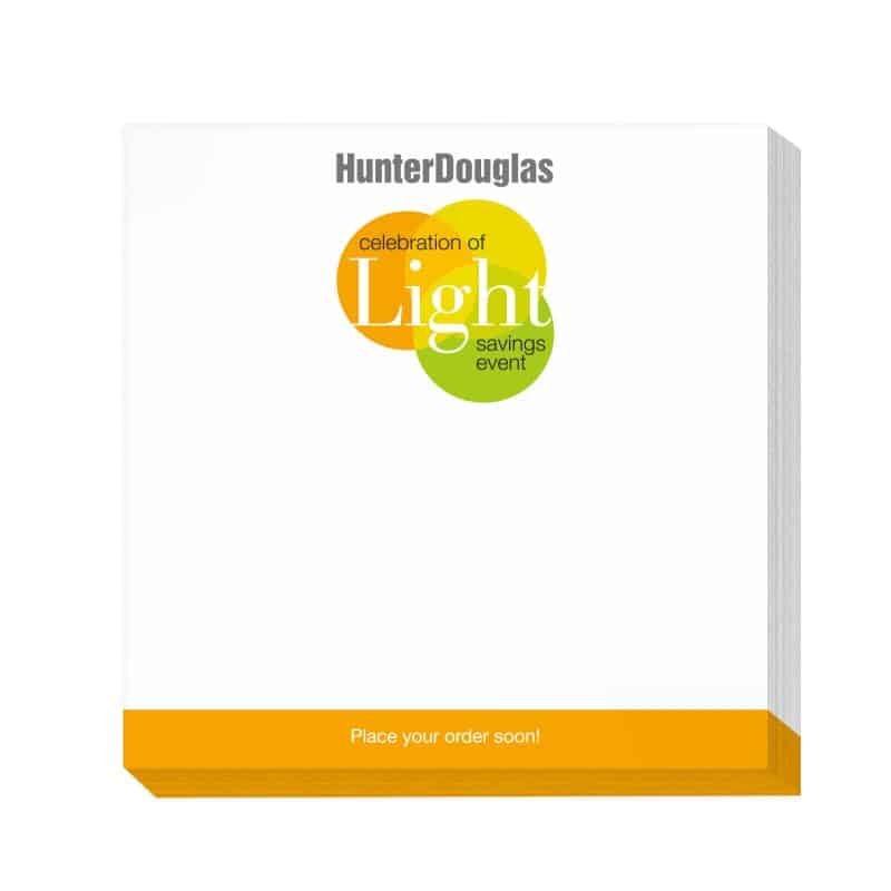 Custom Adhesive Note Pad | 4" x 4" | 100 Sheet