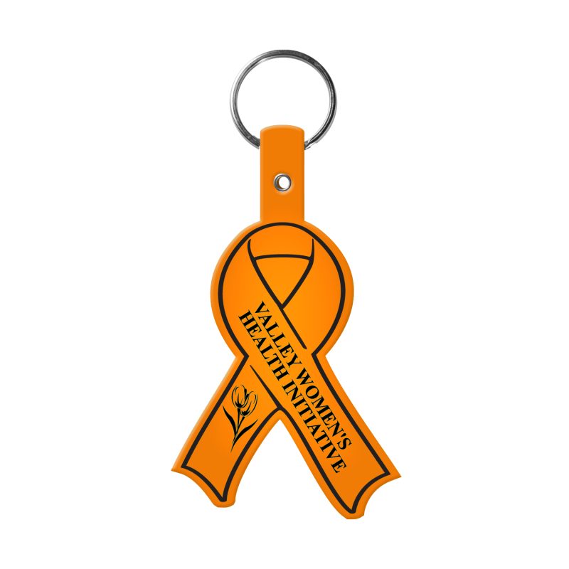 Custom Awareness Ribbon Flexible Key Tag - 3