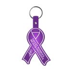 Custom Awareness Ribbon Flexible Key Tag - 8