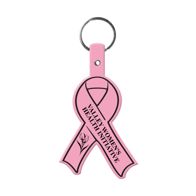 Custom Awareness Ribbon Flexible Key Tag