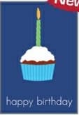 Custom Birthday Cupcake Business Note Card - 3 sizes