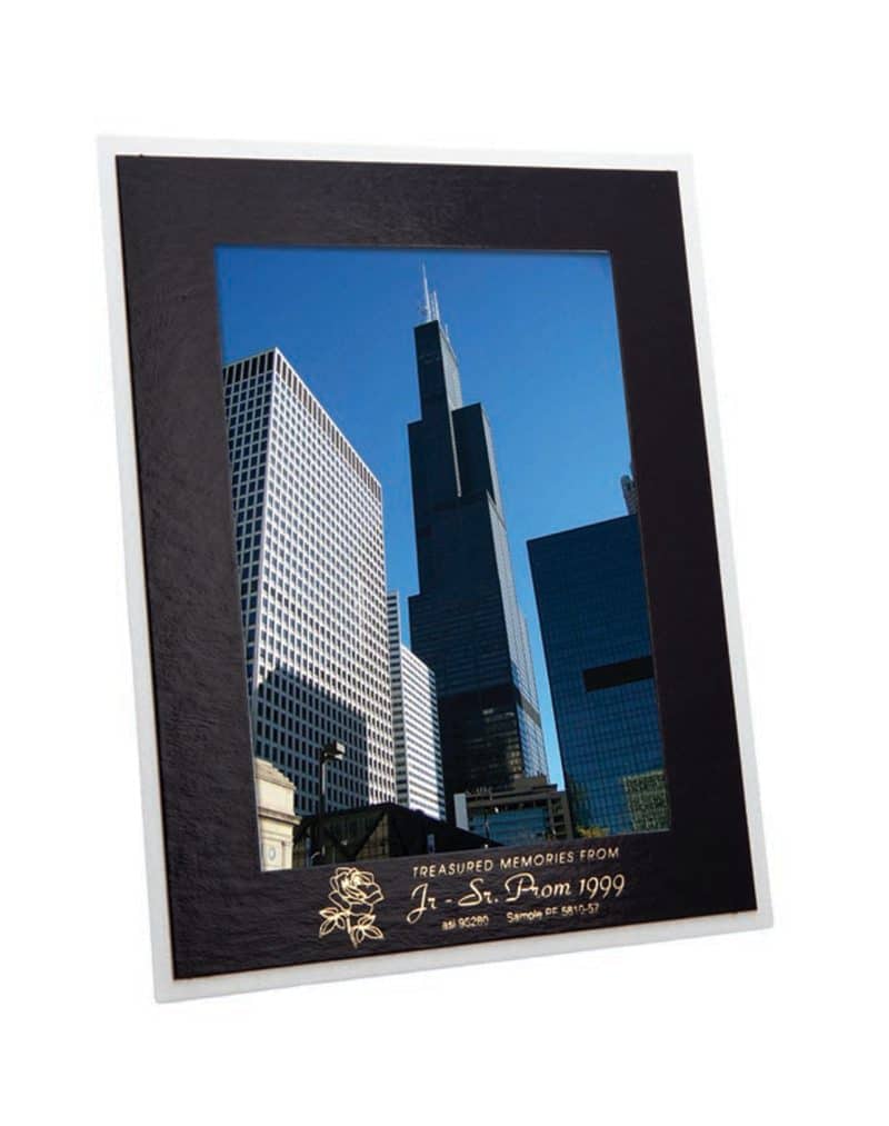 Custom Black on White Photo Frame (4"x6")