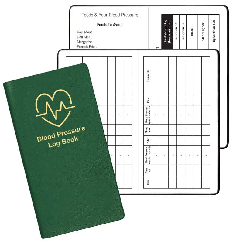 Custom Blood Pressure Log Book w/ Continental Cover - 1