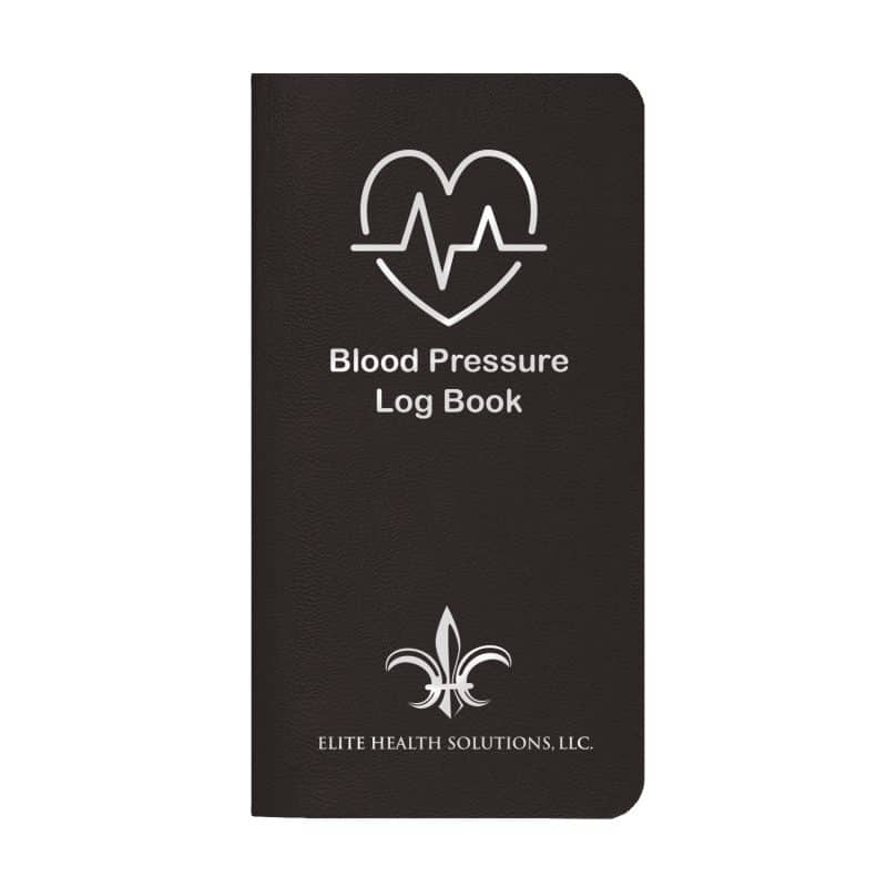 Custom Blood Pressure Log Book w/ Leatherette Cover - 2