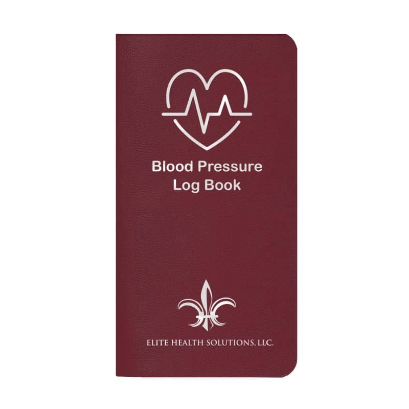 Custom Blood Pressure Log Book w/ Leatherette Cover - 4