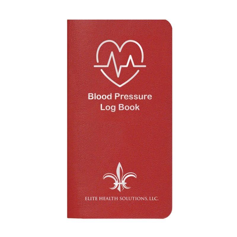 Custom Blood Pressure Log Book w/ Leatherette Cover - 5