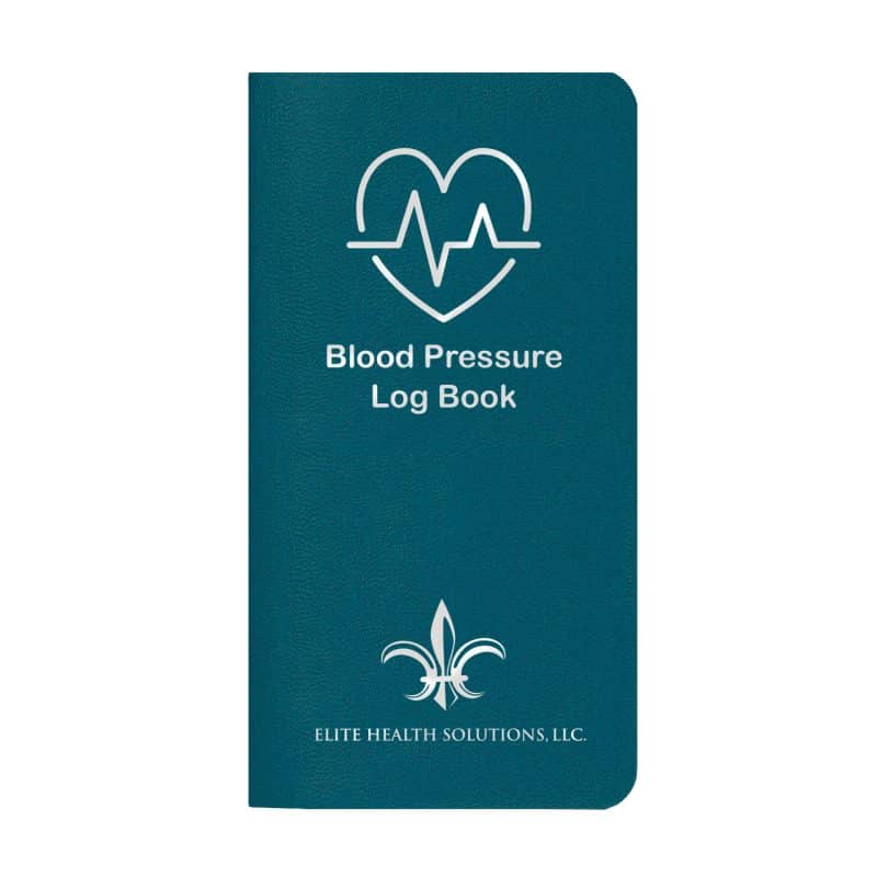 Custom Blood Pressure Log Book w/ Leatherette Cover - 7