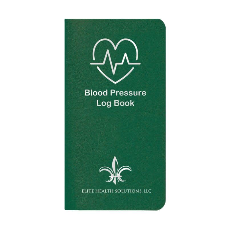 Custom Blood Pressure Log Book w/ Leatherette Cover - 8