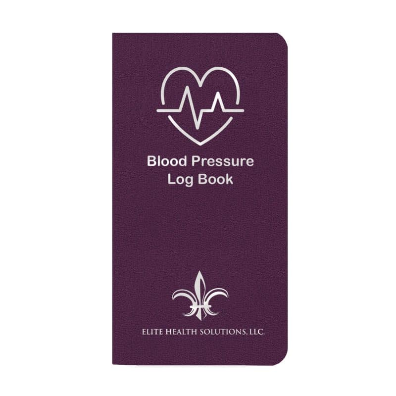 Custom Blood Pressure Log Book w/ Leatherette Cover - 9