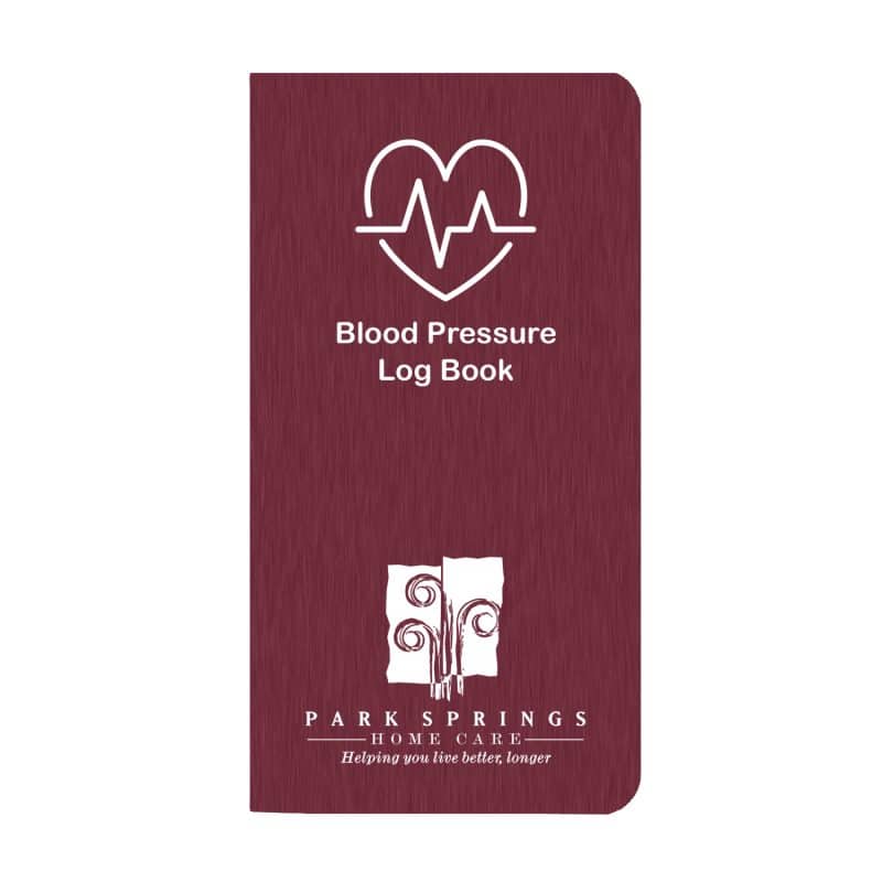 Custom Blood Pressure Log Book w/ Shimmer Cover - 2