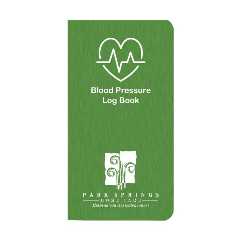Custom Blood Pressure Log Book w/ Shimmer Cover - 4