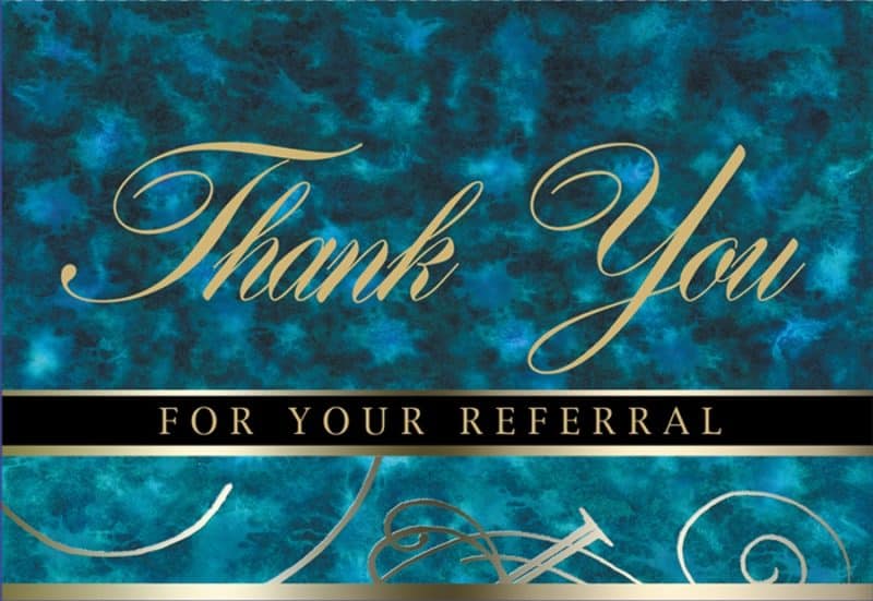 Custom Blue Marble Referral Everyday Note Card (3 1/2"x5")
