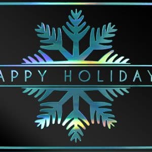 Custom Classic-Blue Snowflake Holiday Greeting Card