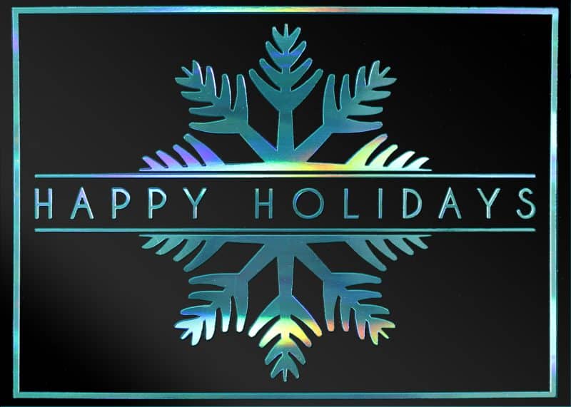 Custom Classic-Blue Snowflake Holiday Greeting Card