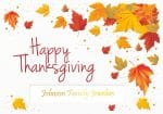 Custom Classic-Bright Thanksgiving Leaves Greeting Card (5"x7")