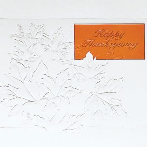 Custom Classic-Embossed Fall Leaves Greeting Card