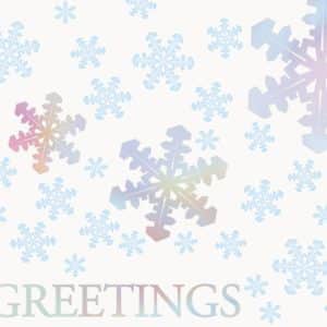 Custom Classic-Holographic Foil Snowflakes Holiday Greeting Card