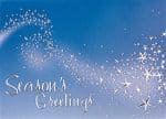 Custom Classic-Magical Wisp of Stars on Blue Holiday Greeting Card