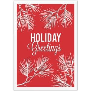 Custom Classic-Pine Greetings Holiday Greeting Card