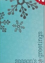 Custom Classic-Season's Greetings Blue & Silver Holiday Greeting Card