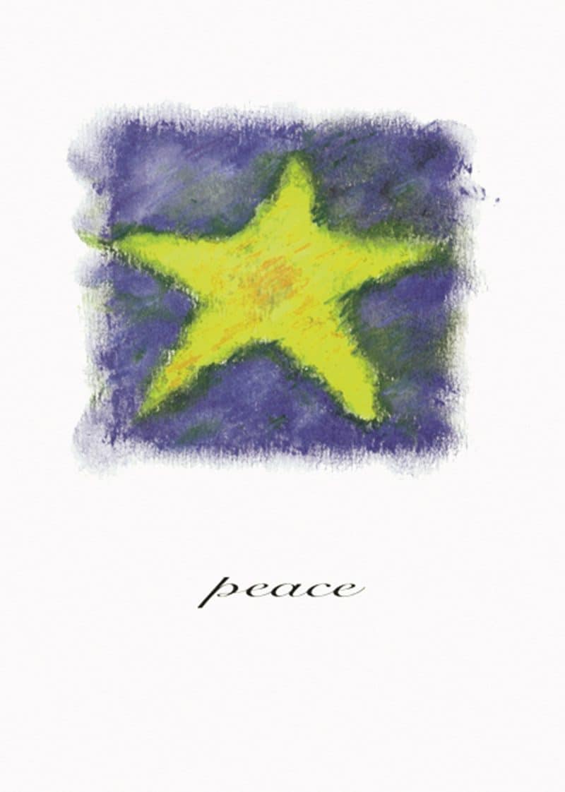 Custom Classic-Yellow Star Holiday Greeting Card