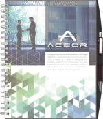 Custom ClearView™ Journal - Large NoteBook w/PenPort & Pen (8.5"x11")