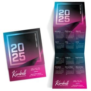 Custom Color Blocks Trifold Calendar