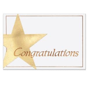 Custom Congratulations Business Note Card (3 1/2"x5")